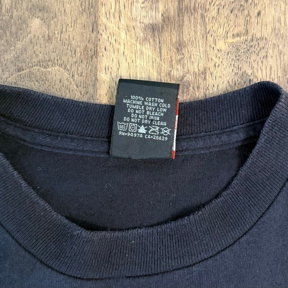 VTG Stussy Tee Shirt Tribe Tour New York Tokyo London LA Graphic Y2K Black XL - Picture 5 of 8
